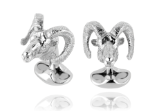 Sterling Silver Rams Head Cufflinks 